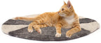 Cat Bed Mat Natural Merino Wool Cozy Large Carpet Pad for Pet Cats Kitty Small Dog House Warm Organic Sheep Wool Scratch Floor Mats Rug Bedding (Gray White, Large)