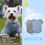 KYEESE 2Pack Dog Shirt with Sleeves, Lightweight Sun Protection Dog T Shirts for Small Dogs Boy, Breathable Pet Tank Top Reflective Dogs Clothes for Summer Outdoor Walking, Blue+Grey, M