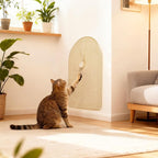 Uranshin Sisal Cat Scratching Pads, Cat Scratcher Mats, Wall Cat Scratch Board, Wear-Resistant Scratching Mat Carpet, Anti cat Scratch Wall Sofa Protector (Sisal Primary Color, 23.6" Lx15.7 W, 1PC)