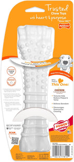 Nylabone Textured Knuckle Bone Power Chew Toy for Dogs, Durable & Tough Dog Toys for Aggressive Chewers, Chicken Flavor, X-Large - 50+ lbs, 1 Count
