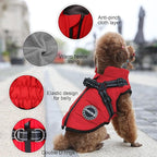 Dog Winter Coat,Warm Jacket Paded Fleece Dog Vest with Built in Harness,Windproof Reflective Cozy Adjustable Snow Pet Coat Clothes with Zipper for Small Medium Dogs