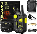 PATPET Dog Training Collar, 1.2 Mile Range 101 Training Levels Dog Shock Collar with Remote Control (15-150 lbs), Waterproof 100% Safe E Collar for Large Breed for 2 Dogs Black with Bright Green