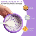 Dog Lick Bowl, Bestalk Anxiety Relief Lick Mat for Dogs, Non-Slip Freeze Licking Bowl Enrichment Puzzle Feeder for Distraction, BPA Free Silicone, Dishwasher Safe(Purple,L)