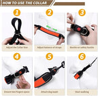 Martingale Collar for Dogs, Reflective No Pull Dog Collar for Large Medium Dogs, Adjustable Anti Pull Dog Collar for Training Walking, Heavy Duty Nylon Slip Collar with Buckle 2 Inch Wide L Orange