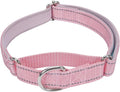 SGODA Martingale Dog Collar, Reflective Nylon Padded Dog Training Collars for Medium Dogs, Pink M