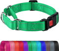 Joytale Martingale Collar for Dogs, Reflective Heavy Duty for Safety, Quick Release Buckle, Adjustable Nylon Collars for Large Dogs Walking Training, Green,L