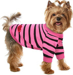 Pet Dog Striped T-Shirt Dogs Cats Cotton Vest Spring Summer Pet Apparel Tee Shirt Suitable for Small and Medium Large Pets French Bulldog Bichon