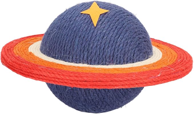 Tissting Cat Scratcher Fun, Cats Scratching Ball, Planet Shape Sisal Relieve Boredom Prevents Furniture Damage Kitten Scratch Toy