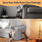 Cat Scratch Protector for Sofa - Couch Protector from Cat Claws Fit for Both Arm Side of Sofa,Couch Corner Scratcher with Expanded Coverage Color-Matched Sisal Pad Universal Fit