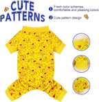 Paiaite Dog Pajamas Onesie: Comfortable Four-Legged Apparel for Small, Medium, & Large Dogs, Polyester Material for Comfort, Wrinkle Resistance, Moisture Wicking, Stretchiness Rotating Duck XL