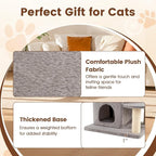 PETSITE 48.5-inch Multi-Level Cat Tree, Modern Cat Tree Tower with Sisal Scratching Posts, Double-Layer Condo, Cute Top Perch, and Multiple Jumping Platforms, Grey