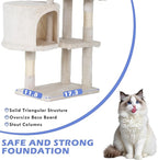 Heavy Duty Cat Tree,36 Inch Tall Cat Tower,Cozy Condos,Scratching Posts,Sisal Rope,Multi-Level Perches Platforms for Indoor Cats/Kittens,Sturdy Pet Climbing Furniture,Beige