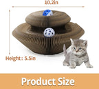 Kitty kurlz cat Toy Magic Organ Cat Scratching Board with Bell Ball,Foldable Accordion Kitty Curls Cat Scratcher,marlenes Kitty kurlz Interactive Toy for Indoor Cats,Pink