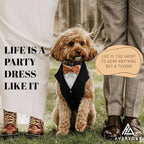 AVERYDAY Dog Tuxedo for Wedding Outfit, Dog Suit and Tie Costumes for Birthday, Halloween, Cosplay, Christmas Party, Pet Formal Wear with Bowtie, Tux for Medium Large Dogs, Bulldog, Labrador, Husky