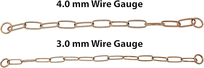 Herm Sprenger Curogan Long Link Fur Saver Dog Training Collar Hypoallergenic Nickel Free No-Pull Slip Chain for Small Medium Large Dogs for Easy Control Made in Germany 4mm 26in 67cm