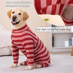 Dog Coats Autumn Winter Jumpsuit for Large Medium Dogs, Warmer Recovery Suit Polar Fleece Dog Bodysuit Lightweight Pajamas Pullover Stretchy Onesie Four-Legged Cold Weather Clothes (7XL, Xmas)