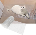 Carpet Protector for cat Dog Anti Scratch Under Door Cat Scratch Protector Mat from Scratching Easy to Cut Non Slip Plastic Carpet Scratch Stopper Cat Scratch Guard Carpet 3.6FT(Clear, 1pcs)