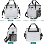 BAGLHER Dog Travel Bag, Pet Travel Bag (ALL Pet Travel Supplies), With 2 Pet Food Containers and 2 Collapsible Silicone Bowls; Essential Kits for Pet Travel DLwhite