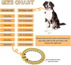 Heavy Duty Cuban Link Chain Dog Collars 15MM Gold/Silver Stainless Steel Metal Walking Training Collars with Cute Secure Design Buckle, Chew Proof, for Large Medium Small Dogs (Gold, 20'')
