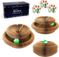 Kitty Kurlz Accordion Magic Organ Cat Scratcher Toys for Indoor Cats - Cardboard Cat Scratching Board Ball Scratcher Pad 3 Pack