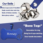 Leather Dog Bells, Puppy Potty Training Bell Dog Doorbell Potty Train Dog Bell for Potty Training Door Bells for Dogs to Ring to Go Outside Jingle Bells (Leather Navy 1PCS)