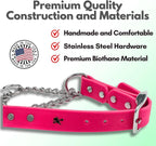 Martingale Collar for Dogs, Biothane, Stainless Steel Hardware, No Pull, Made in The USA, Professional Grade, XXS, Pink