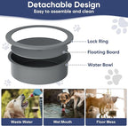 XIAZ Elevated Dog Bowls Large Breed Raised Dogs Bowl Stand Large/Medium Sized Dog Slow Feeder Dogs Bowls Food Water Stands 5 Heights Adjustable 9/11/12/14in Pet Feeder Dish Station