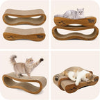 Cat Scratcher, 2 in 1 Cat Scratching Board, Cat Cardboard, Scratch Lounger for Cats as Beds & Furniture, Large, 27.44 x 9.06 x 9.06 inch