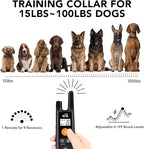 DOG CARE Dog Training Collar with Remote - Shock Collar for All Dogs with 1800FT Remote, Rechargeable Bark Control with Beep/Vibration/Shock Modes, Security Lock, Rainproof