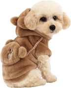 Cute Dog Coats for Small Dogs Clothes for 10 to13lbs - Hoodie Dog Jackets for Small Dogs Warm Small Dogs Coats Back Length 13-14" Suitable for Cold Weather