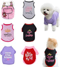 6 Pack Dog Clothes for Small Dogs Girl, Soft and Breathable Puppy Kitten Dog Shirts with Letters for Pet Cats, Summer Dogs' T-Shirts Apparel Sleeveless Vests for Chihuahua Yorkies (XL)