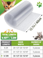 9.18Ft(L) Carpet Protector for Pets - Anti-Slip Cat Carpet Protector, Scratch Resistant Pets Scratch Stopper, Easy to Cut Floor Runner Under Doorway to Prevent Tearing