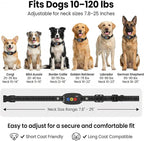 Remote Dog Training Collar for 10–120lbs Dogs – 3300ft Range, Beep, Vibration & Safe Shock Modes, IP67 Waterproof, Rechargeable for Obedience & Recall Training