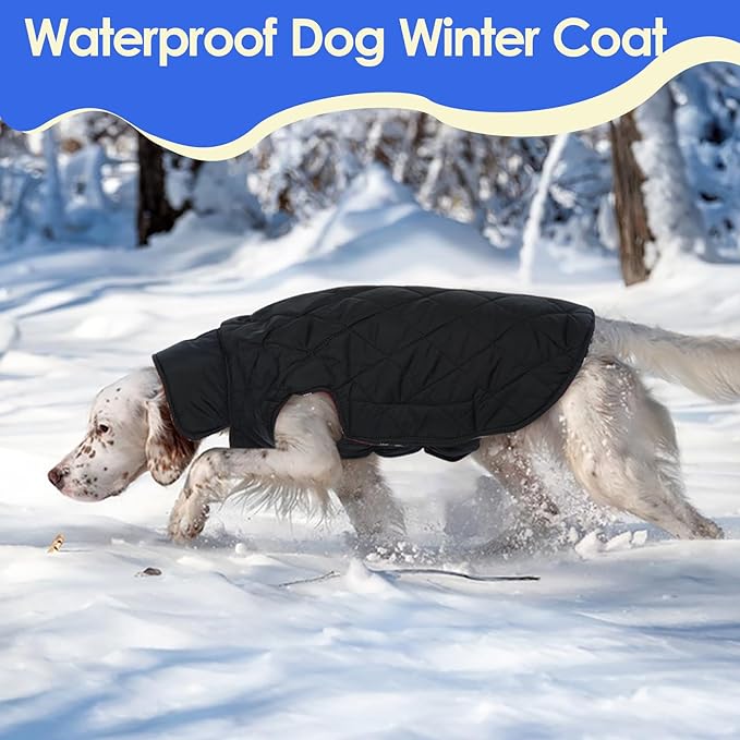 MIGOHI Reversible Dog Coats, Warm, Windproof & Waterproof Jackets for Cold Weather, British Plaid Warm Dog Vest, Green, 2XL