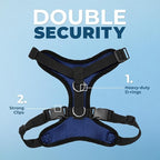 Voyager Step-in Pet Harness - All Weather Mesh, Adjustable Step in Harness for Cats and Dogs by Best Pet Supplies - Royal Blue/Black Trim, M