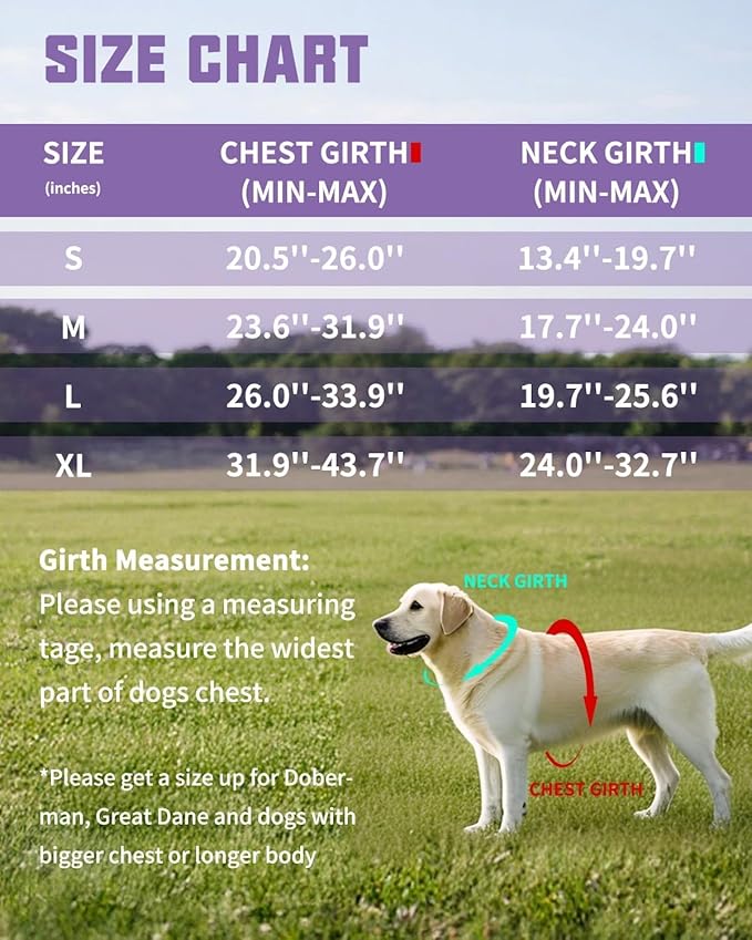 AUROTH Dog Harness and Leash Set, Soft Padded Service Dog Vest with 5.25FT Dog Leash, No Choke, Easy On Pet Vest, Adjustable Reflective No Pull Dog Harness Small Sized Dog, Easy Walking and Training
