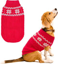 Warm Winter Dog Sweater - Cold Weather Pet Clothes for Small Medium Large Dogs Indoor Outdoor, Soft Classic Knit Puppy Apparel