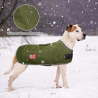 BEAUTYZOO Dog Winter Coat for X-Large Dogs Waterproof, Warm Reflective Great Dane Oxford Canvas Jacket, Fleece Dog Cold Weather Coats Windproof for Female Male Dogs, Green XL