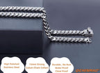 Heavy Duty Cuban Link Chain Dog Collars 15MM Gold/Silver Stainless Steel Metal Walking Training Collars with Cute Secure Design Buckle, Chew Proof, for Large Medium Small Dogs (Silver, 24'')