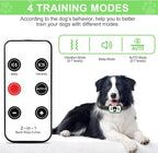 Dog Training Collar with 4 Training Modes - Dog Bark Collar with Mini Remote - Dog Shock Collar for Indoor & Outdoor, Shock Collar for Large Dog Medium Dog & Small Dog (10~120 lbs)