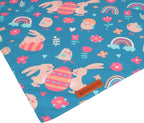 ADOGGYGO Easter Dog Bandanas, Rabbit Carrot Pet Scarf, Multi Size Offered, Orange Blue Easter Bandana for Medium Large Dogs Pets (Large)
