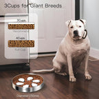 Slow Feeder Dog Bowl-3.5Cups for Large Breeds, Food Grade 304 Stainless Steel Dog Bowls with Non-Slip Base, Maze Pet Dish to Slow Down Eating, Dishwasher-Safe [2Pack]