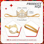 2 Pcs Dog Crown Headband Dog Tutu Dress Set Crystal Rhinestone Tiara Crown Tutu Skirt Pet Dress Costume for Puppy Birthday Party Wedding Photo Prop Costume