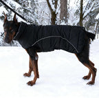 Dog Coats for Medium Large Dogs, Winter Puffer Jacket Waterproof, Warm Fleece Dog Vest with D-Ring, Drawstring & 2 Hidden Elastic Bands, Quilting Large Pet Warm Jackets for Cold Weather