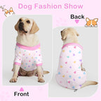 Glittme 2PACK Dog Pajamas Soft Dogs Clothes for Small Medium Dogs Elastic Cats Apparel Breathable Dog Pjs for Puppy