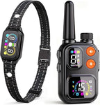 2-in-1 Dog Shock & Bark Collar with Remote – 4500FT Anti-Barking E Collars for Dog Training, IP67 Waterproof for Small Medium Large Breed (8-120Lbs)
