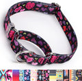 Martingale Collar for Medium Dogs, No-Slip Escape Proof Choke No Pull Cinch Soft Nylon Dog Training Collars Adjustable for Small Medium Large Breed Pet Dogs, Love Red Heart Black M
