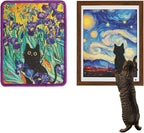 ILIMOC Sisal Cat Scratching Mat: 2 Pcs 17x13 Inches Framed Art Print - Decorative Vertical Cat Wall Scratcher for Couches Cabinets Doors - Durable Scratching Poster for Indoor