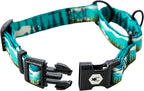 Wolfgang Heavy Duty Martingale Dog Collar with Quick Release Nylon Buckle for Walking & Training, GreatEscape Print, Medium