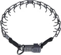 Herm Sprenger Black Stainless Steel Prong Dog Training Collar with Quick Release Buckle No-Pull Collar for Dogs (Black, 20in x 2.25mm (Neck Size Up to 17in))